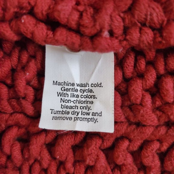 J. Crew Women's Knit By Hand Chunky Trend Knit Pullover Sweater Burgundy Red XS - Picture 7 of 11